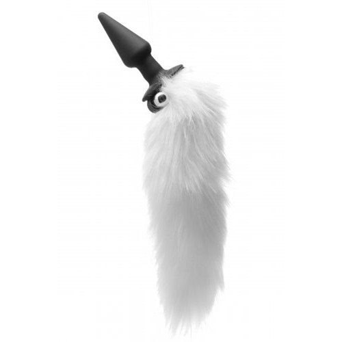 Foxxxy Fanny Vibrierender weißer Analplug mit Schwanz