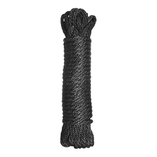 Premium Bondage-Seil aus schwarzem Nylon