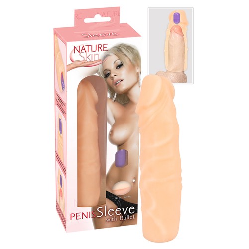 Nature Skin Penis-Sleeve Mit Vibro-Bullet